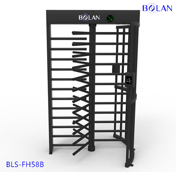 BLS-FH58 Single entrance black full high turnstile